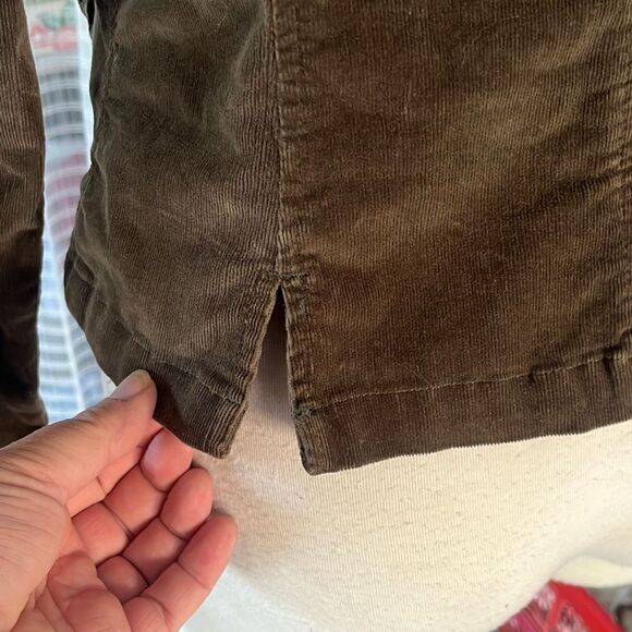 Live A Little Military Style Corduroy Olive Green Jacket Women’s Medium - Picture 7 of 9